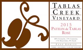 Patelin Rose, 2015, label