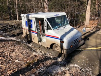 Postal Service Truck Mud Season