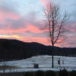 Winter Field at Sunset